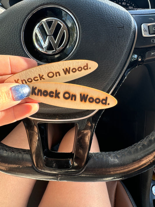 Knock on Wood Fridge Magnet – A Touch of Luck for Your Kitchen