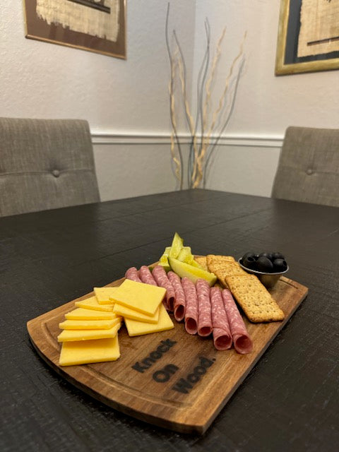 Knock on Wood™ Charcuterie Board – Good Fortune Served Fresh