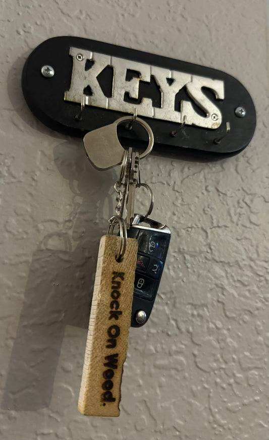 Knock on Wood™ Keychain - Good Luck at your fingertips!